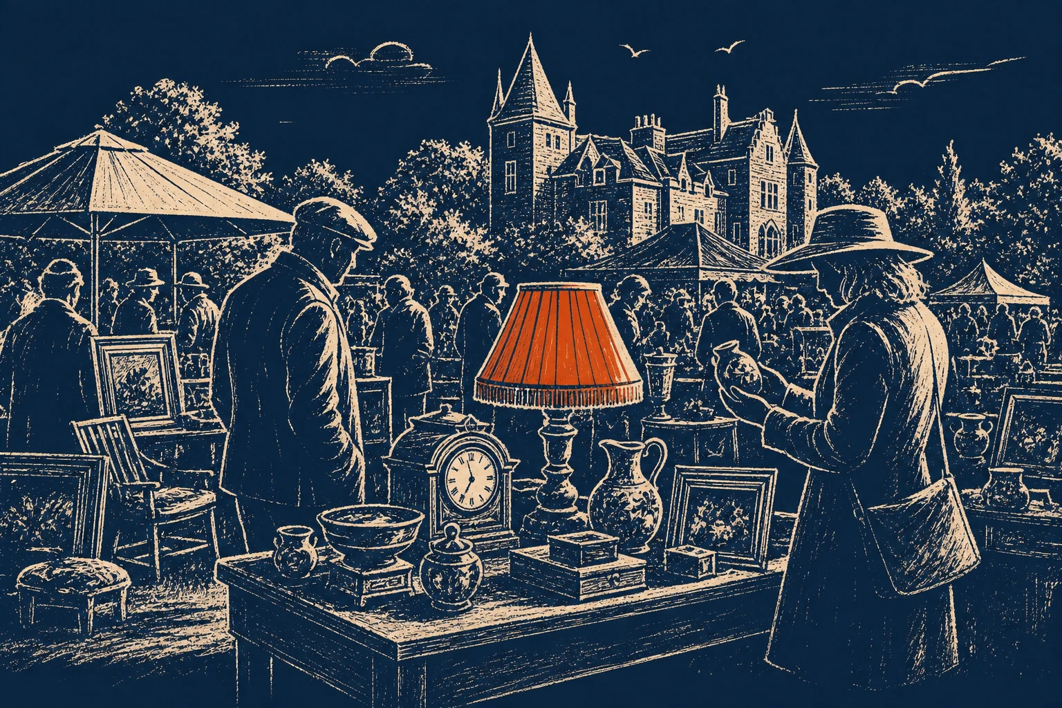 Antique dealers and their wares at The Ramble Inn Ballymena