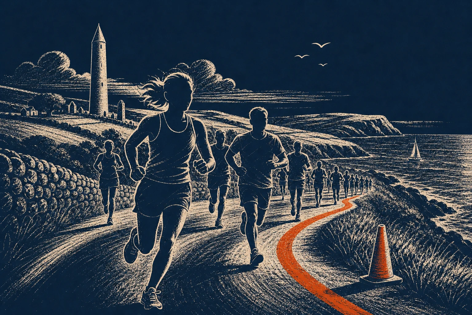 Runners taking part in the Lisnaskea 5K road race