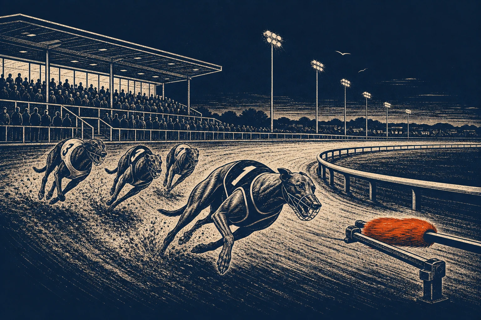 Greyhounds racing at Dundalk Stadium