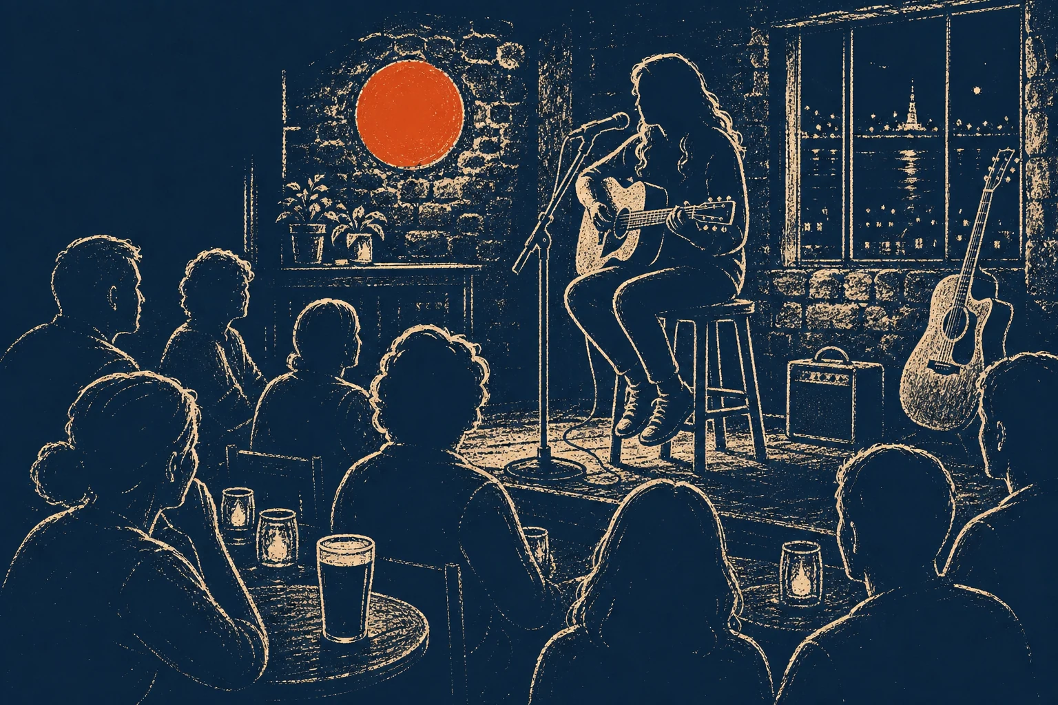 Folk Club open mic night at Abbey Lane Theatre Armagh