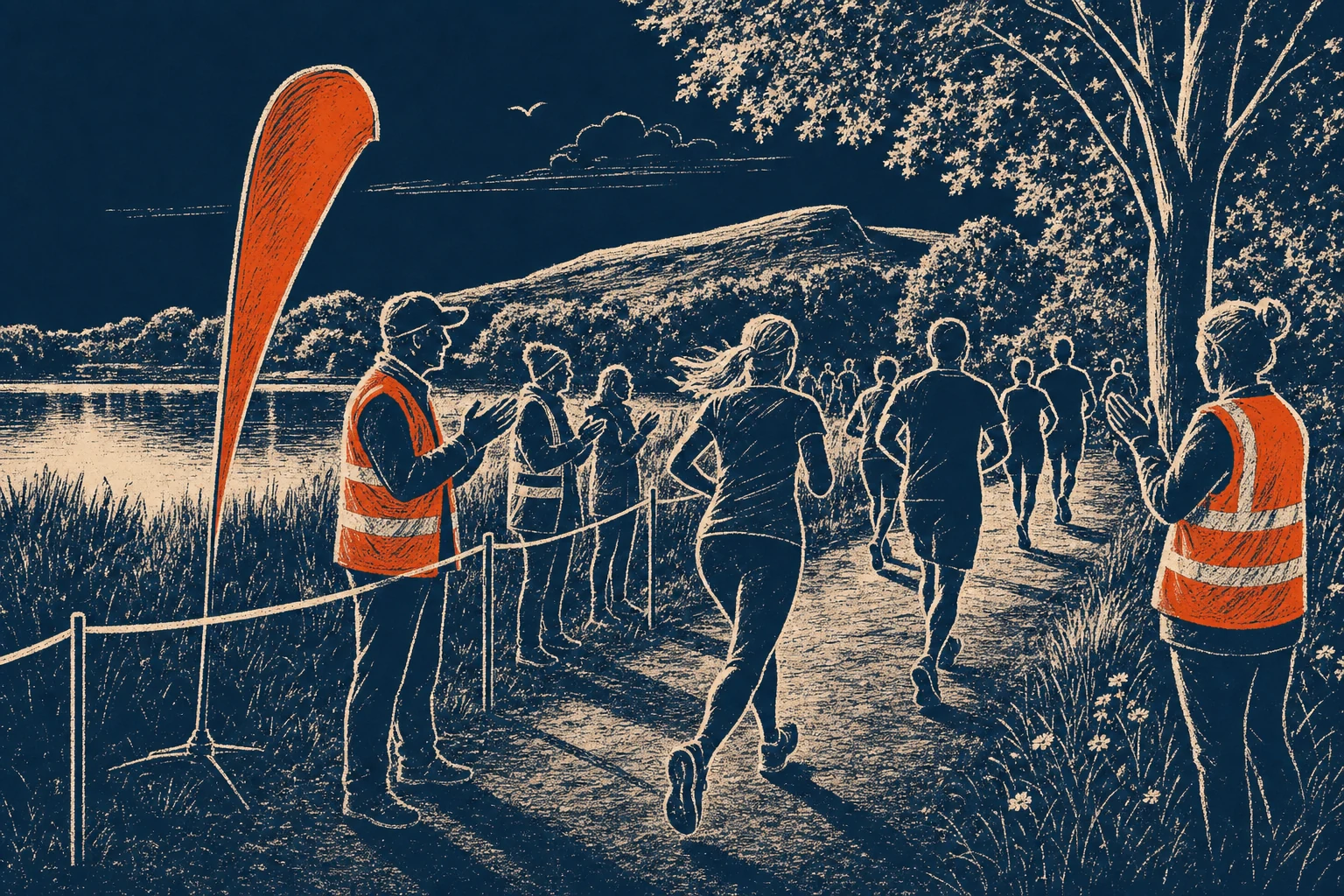 Runners setting off at Gorey parkrun in Gorey District Park