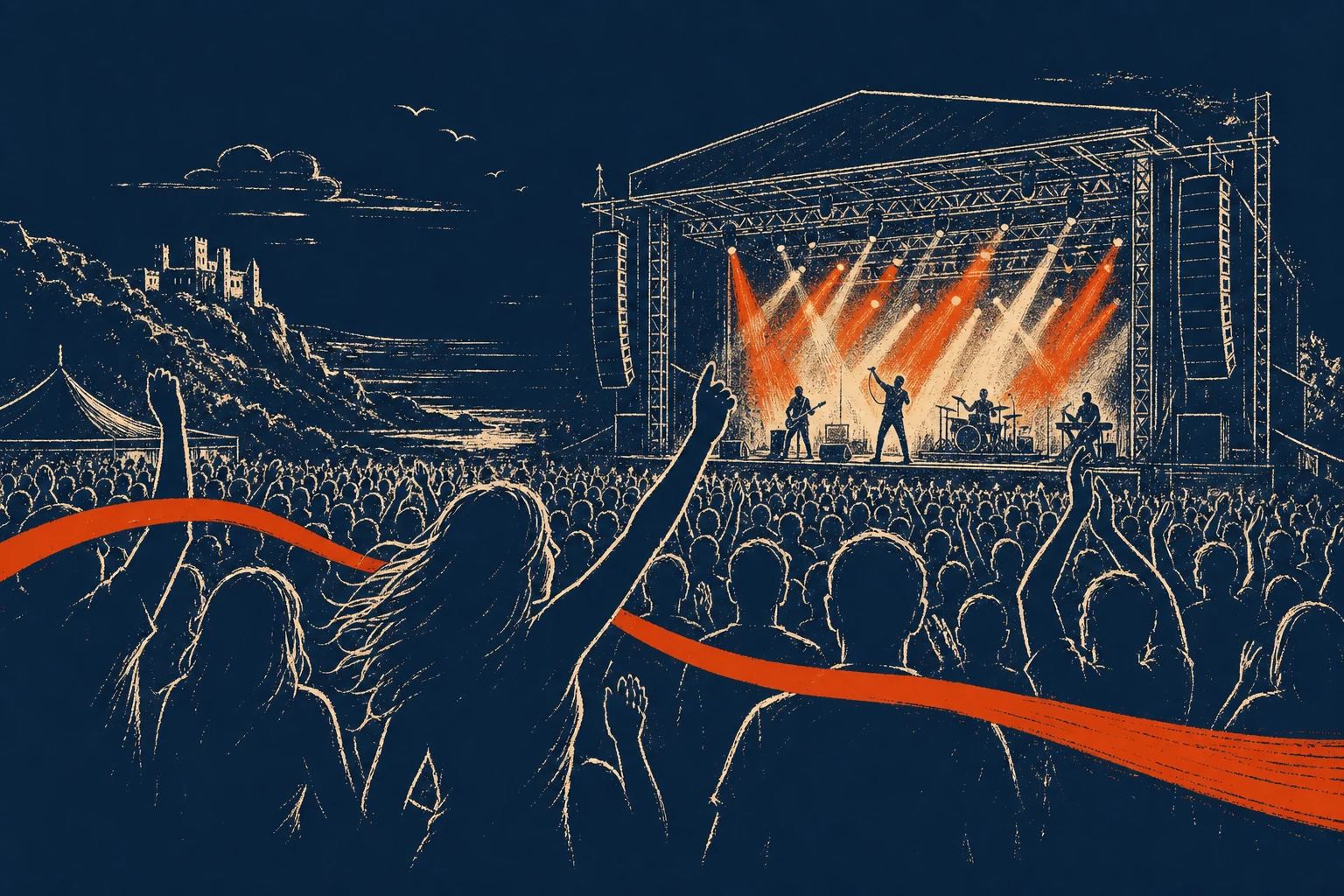 A pop tribute group performing with choreography on the Leisureland stage in Salthill