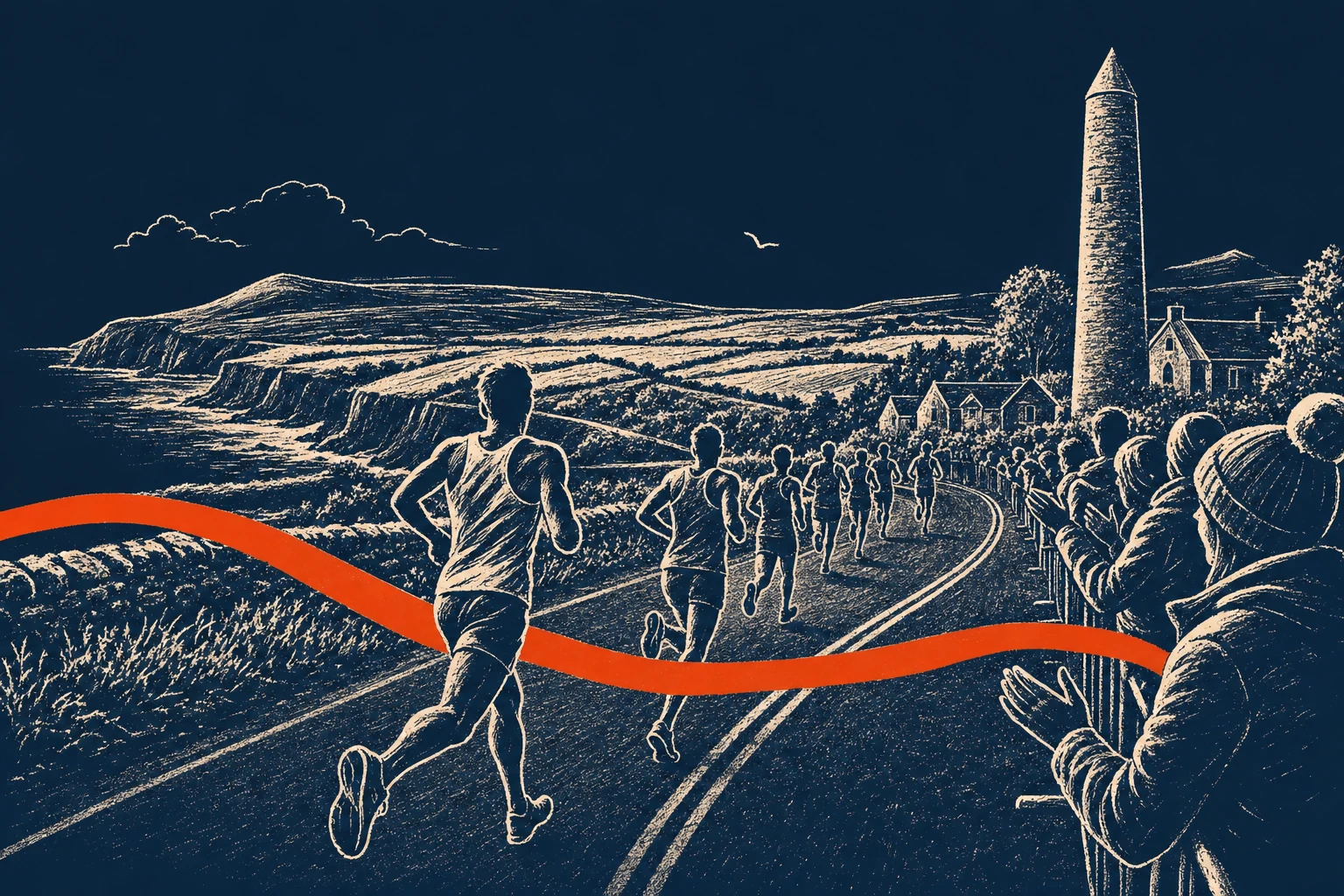 Runners at Oxford Island, Lurgan Lakes and Lough road race
